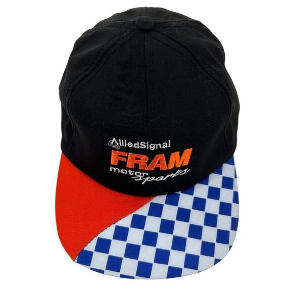 Vintage Fram Motor Sport Allied Signal Orange and Black with White Blue Checker - Picture 6 of 9